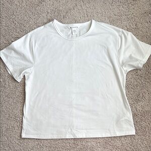 Athleta White Essential Short Sleeve T-Shirt